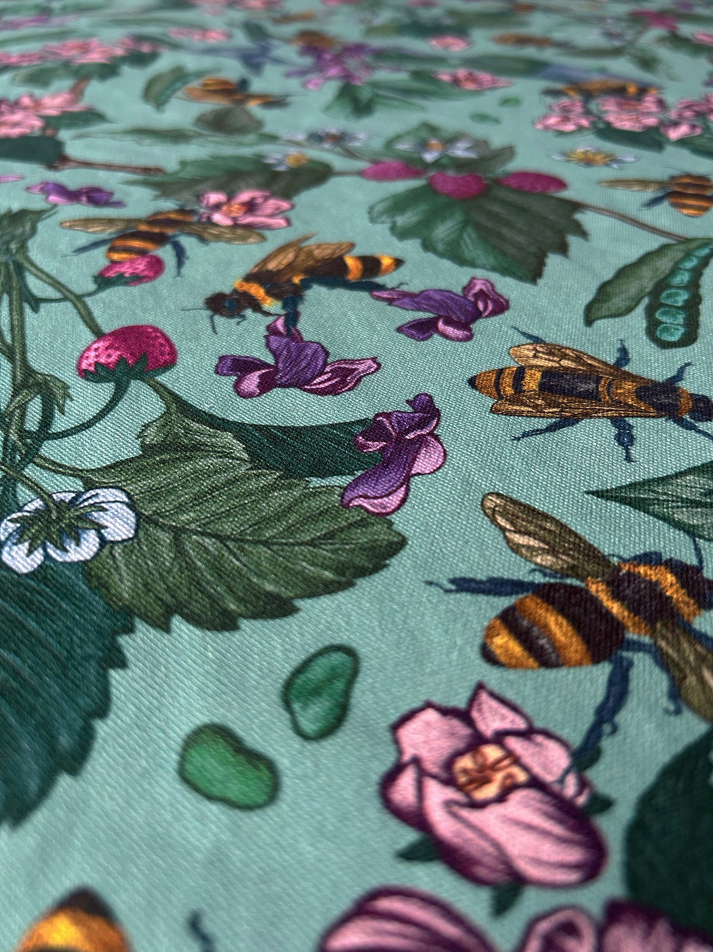 Signature Bee Mint Furnishing Fabric