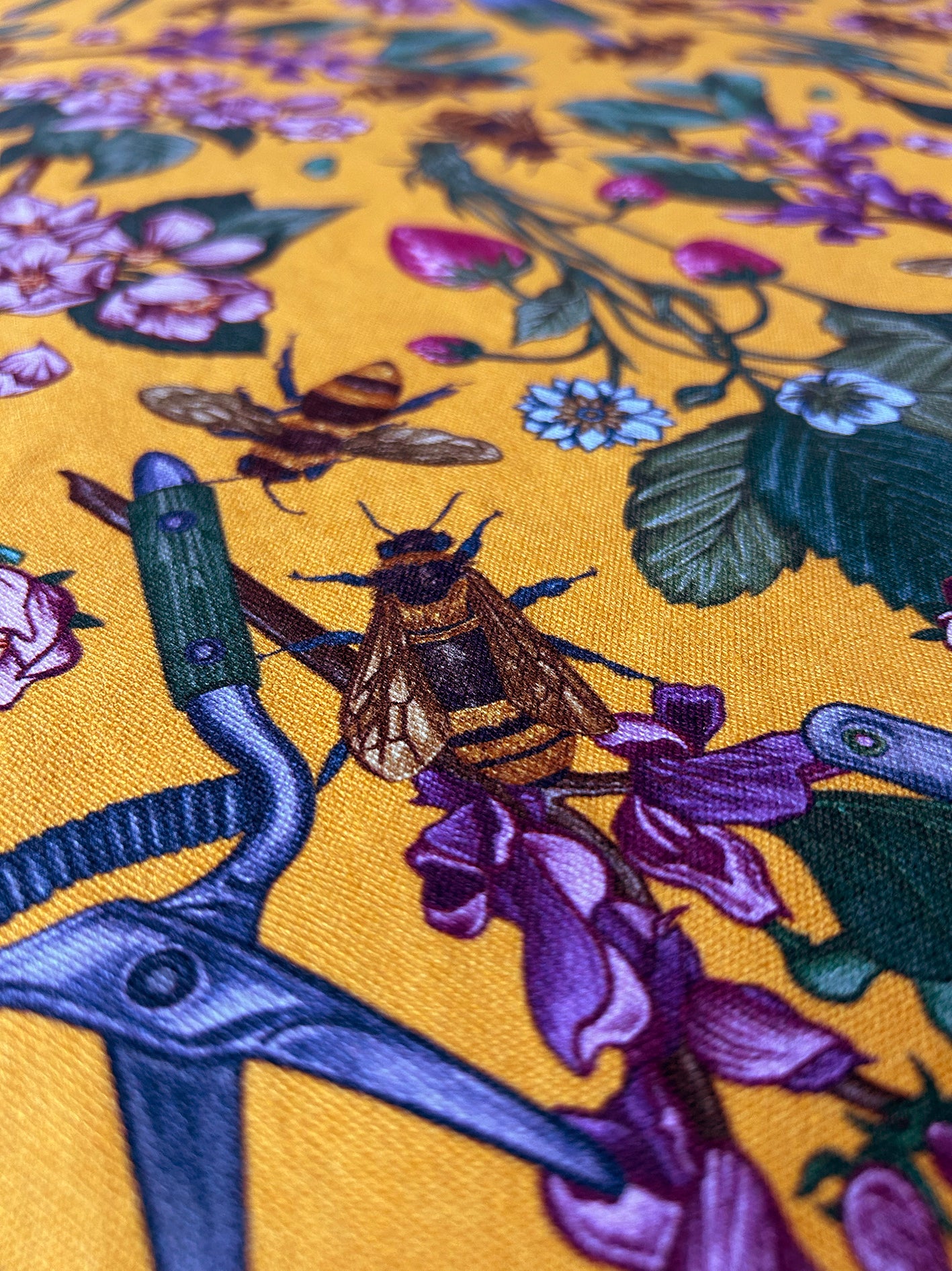 Signature Bee Mustard Furnishing Fabric