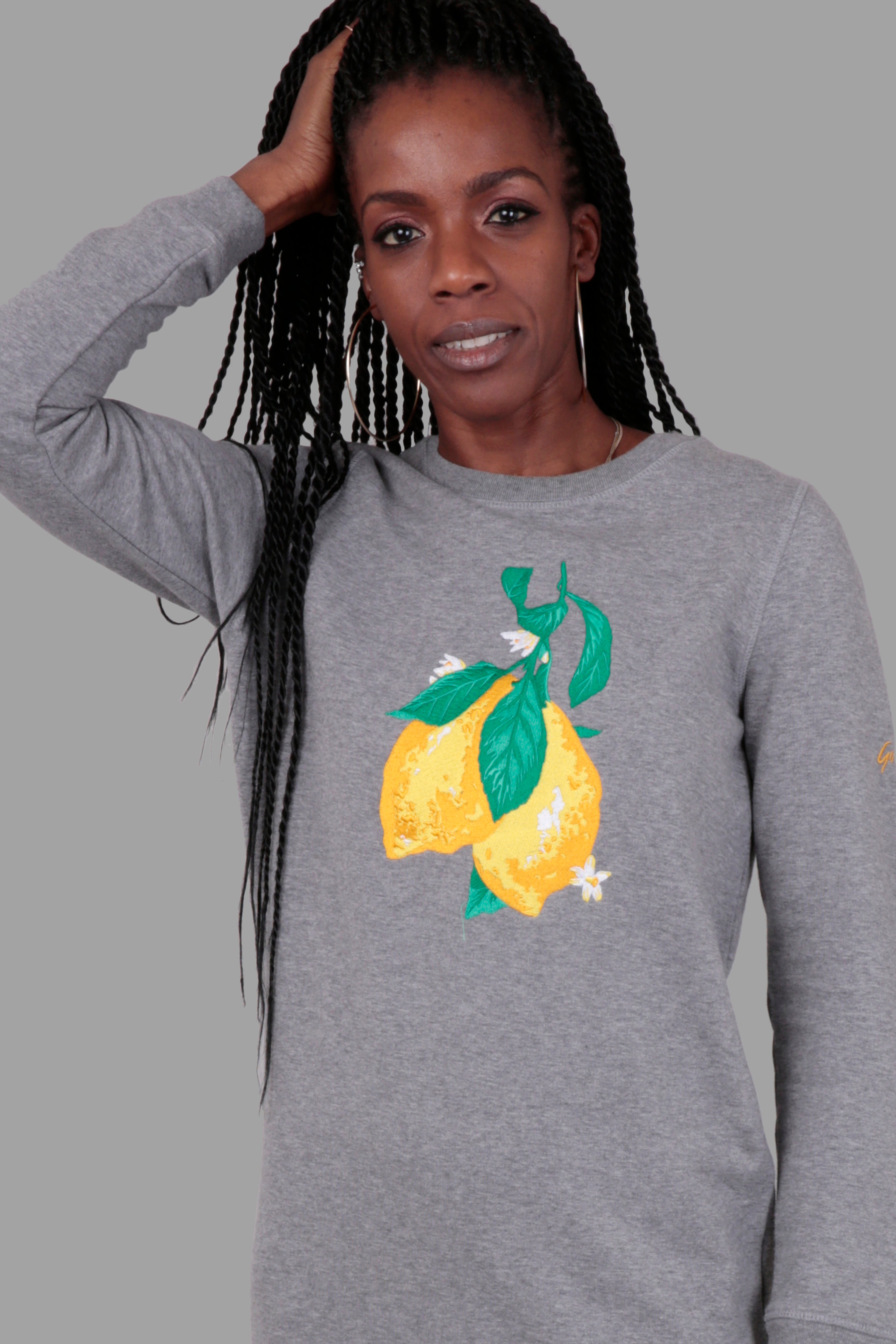 Lemon Sweatshirt Dress - SAMPLE