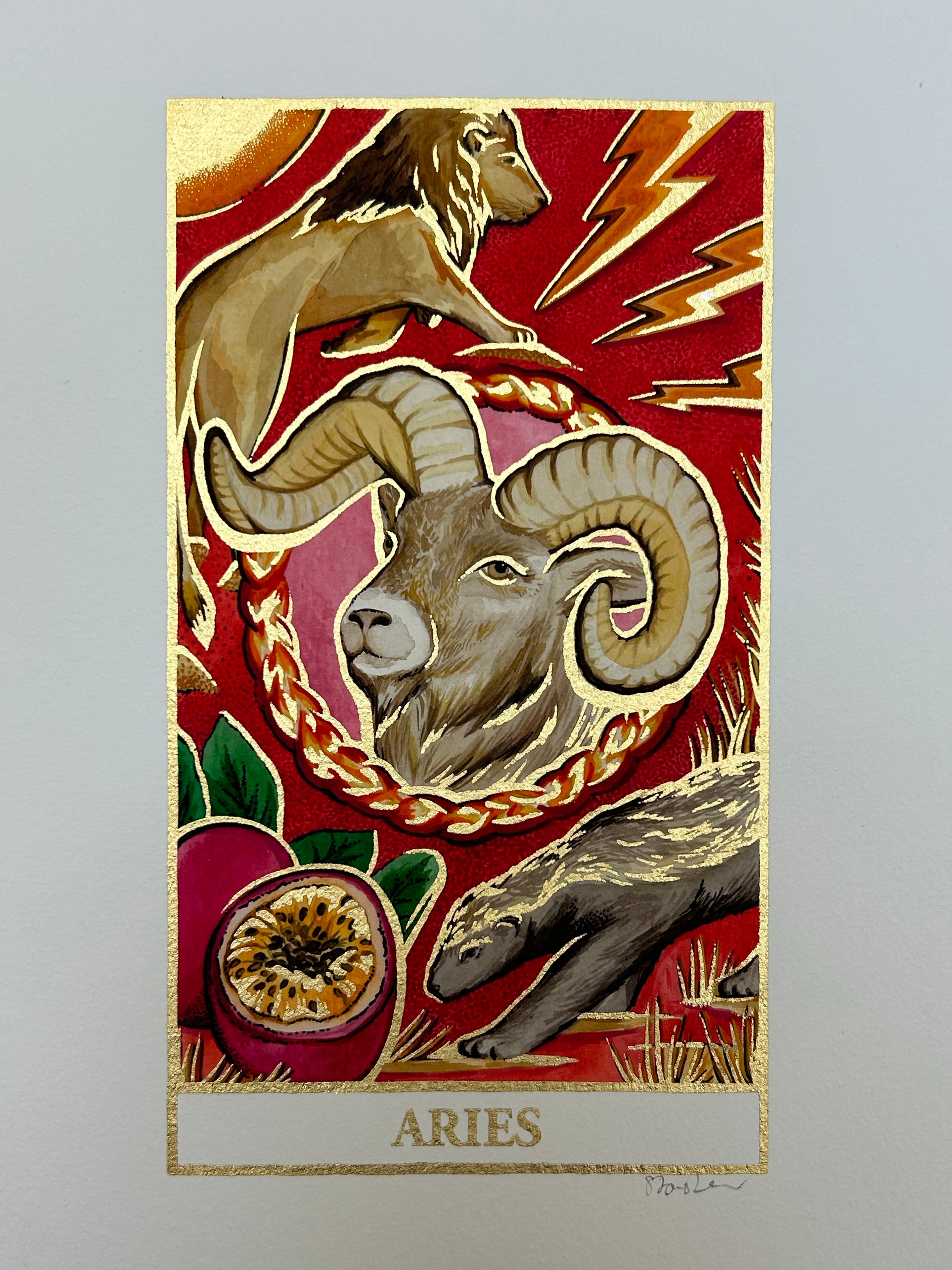 ARIES Zodiac Tarot Artwork