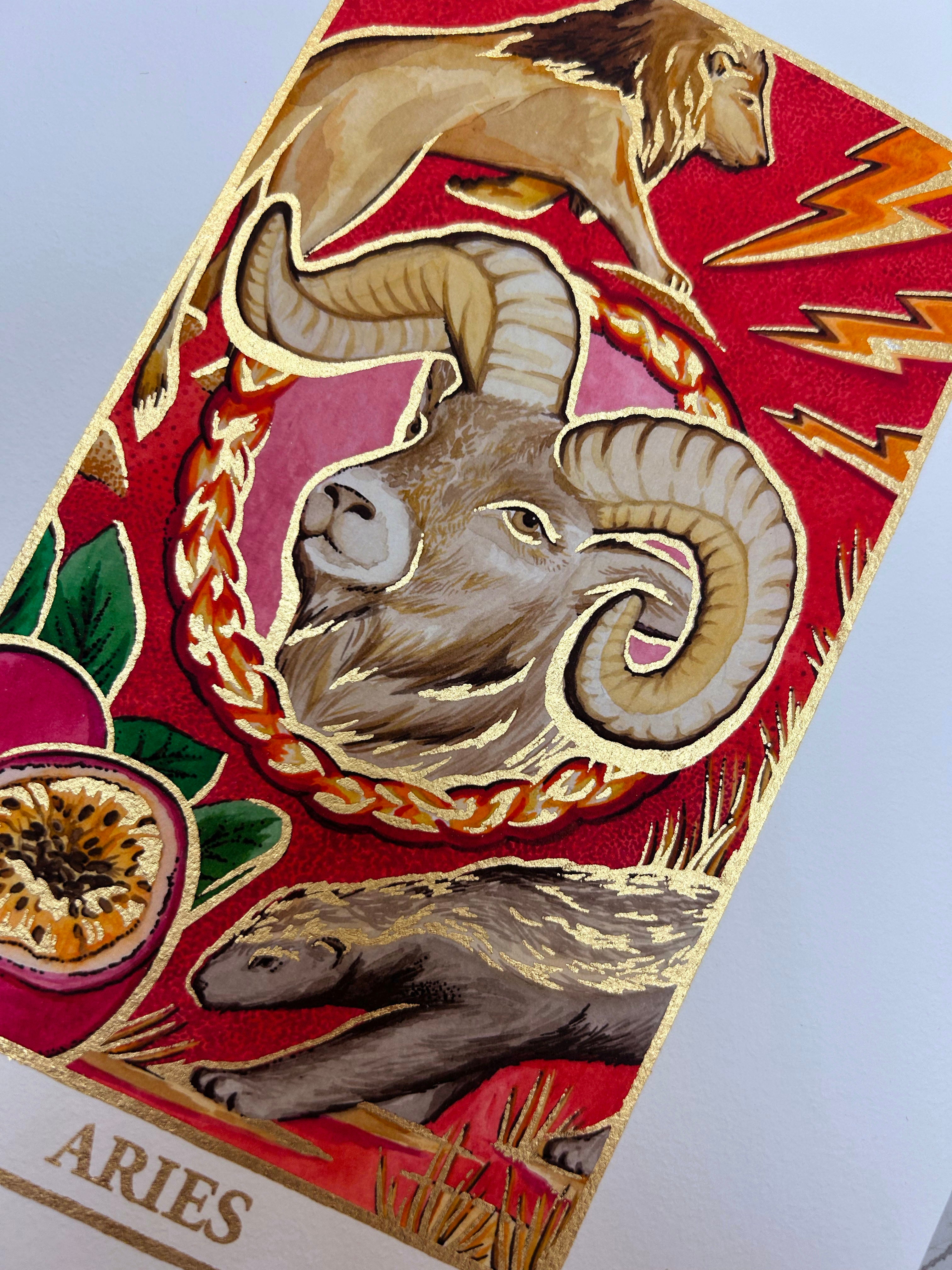ARIES Zodiac Tarot Artwork