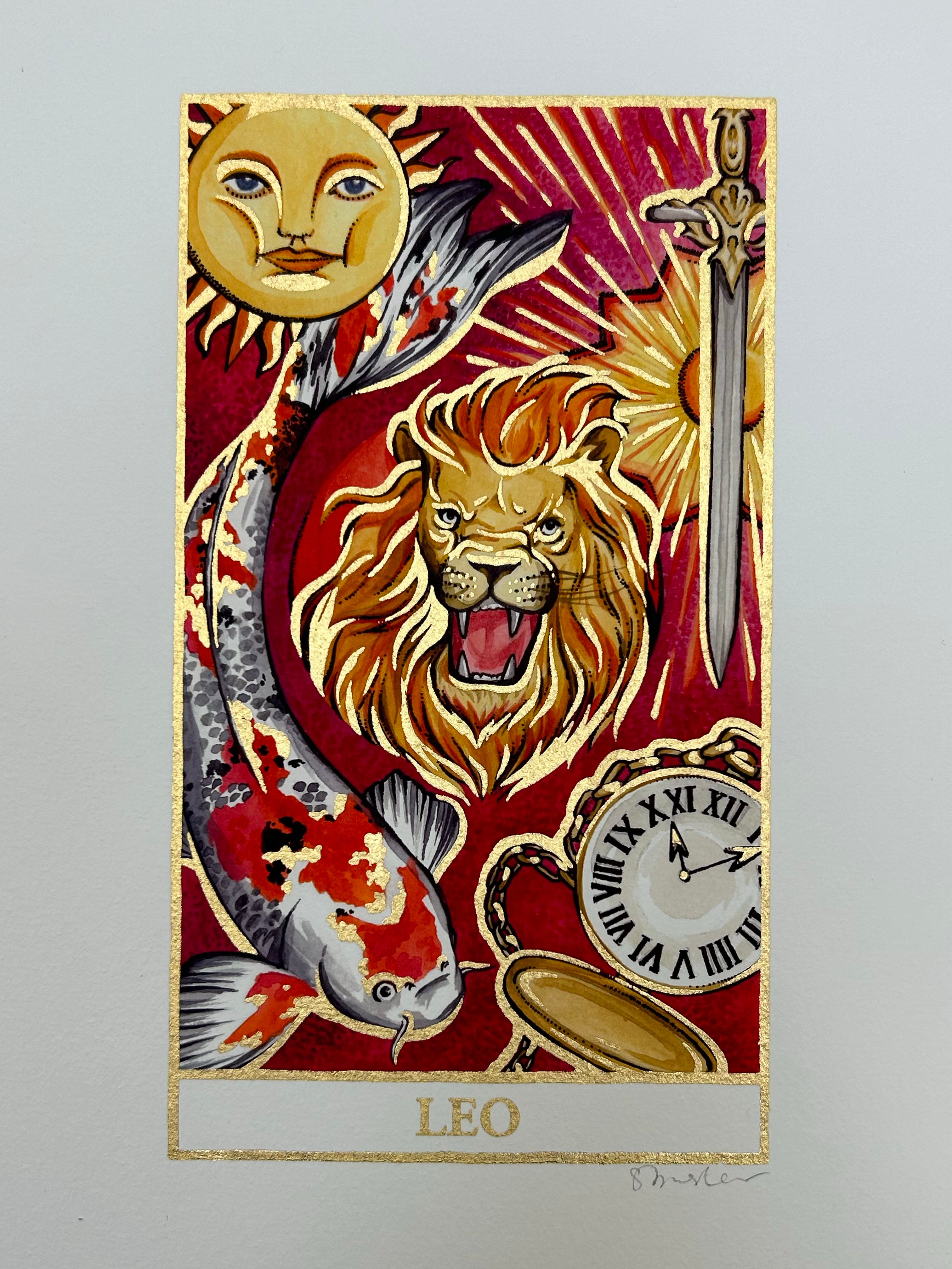 LEO Zodiac Tarot Artwork