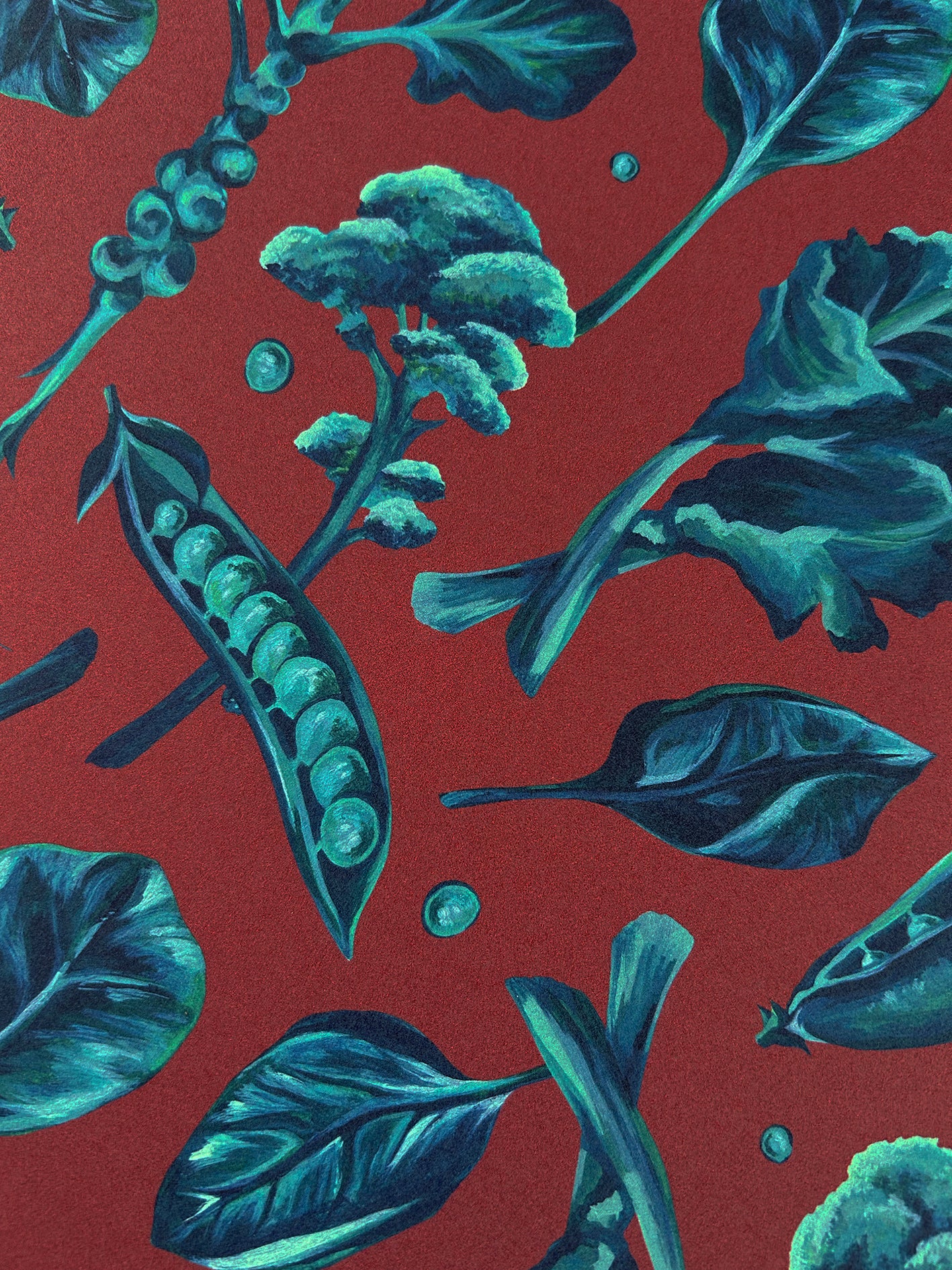 Veg Out Sundried Tomato Wallpaper