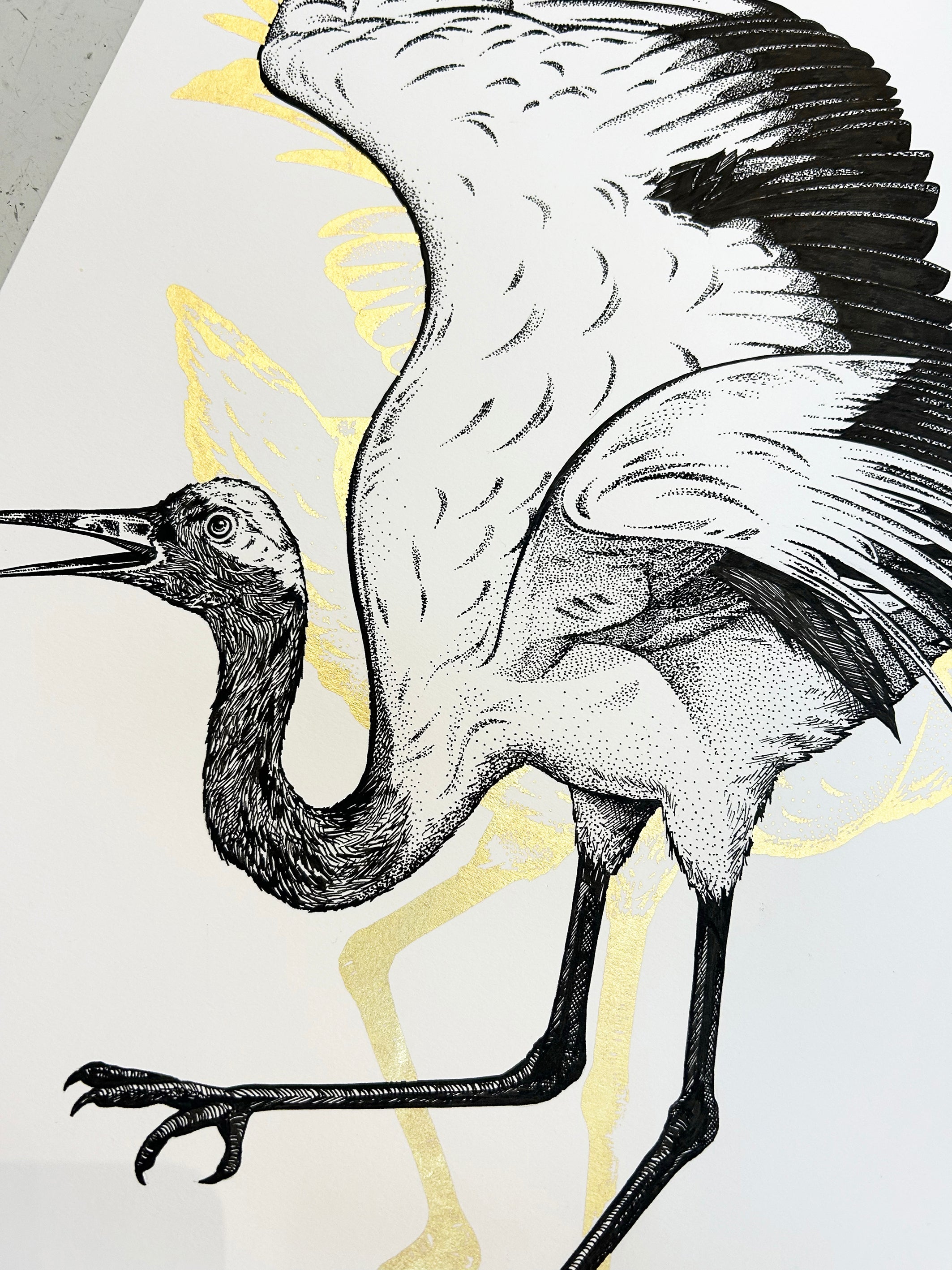 WHOOPING CRANE - ORIGINAL DRAWING