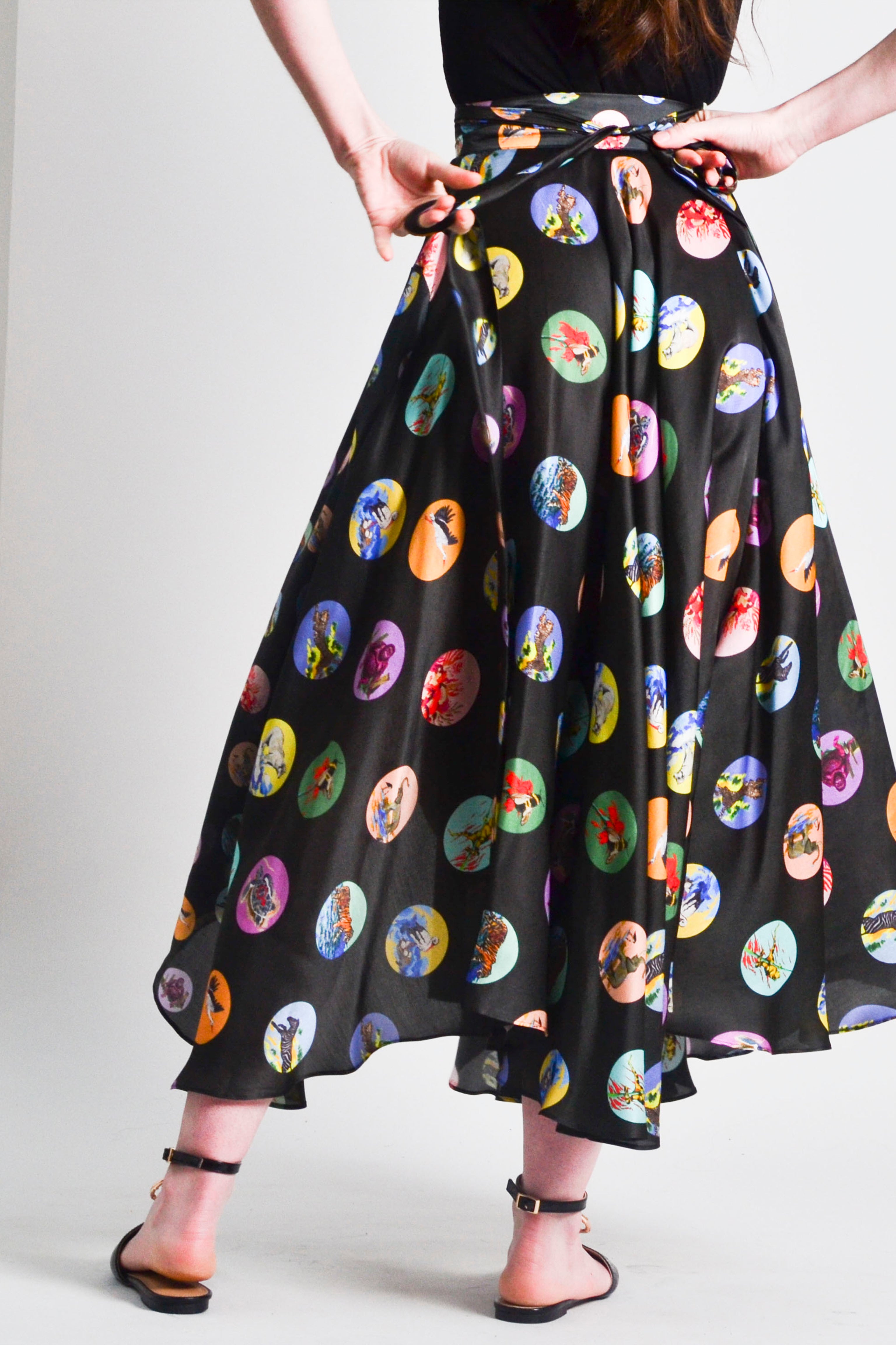 Endangered Polka in Silk Tencel